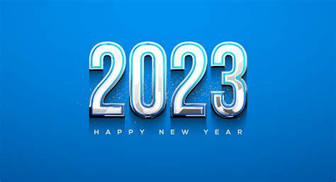 New year 2023 with a blue theme. new year greeting banner poster. 11816713 Vector Art at Vecteezy