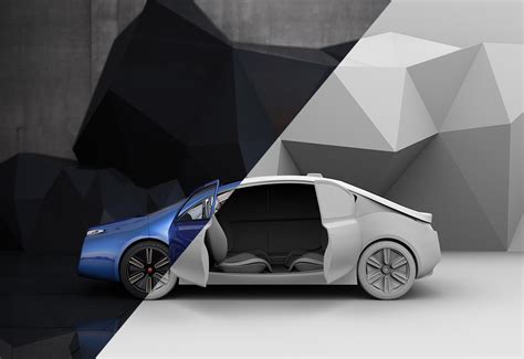 Electric car design on Behance