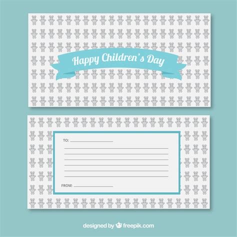 Free Vector | Happy children's day card template