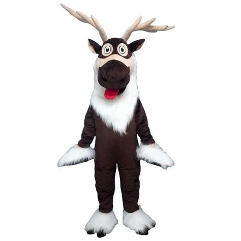 Brown reindeer Christmas reindeer Mascot Costume