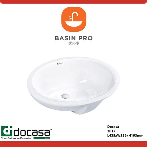 3017 Docasa Under Counter Ceramic Basin Toilet Sink Singki Bathroom Sink Besen Bathroom Basin ...