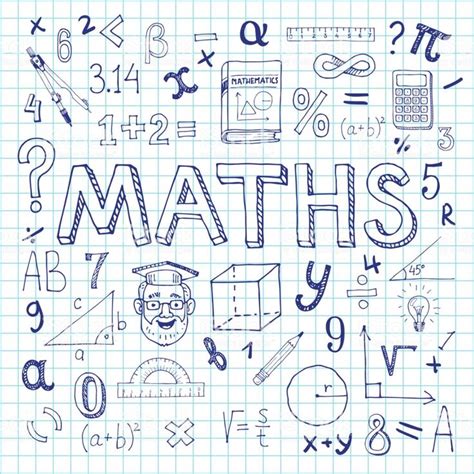 Maths hand drawn vector illustration with doodle mathematical... | Math doodles, Math drawing ...