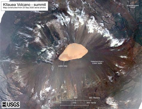 New Map Of Kilauea Volcano Summit Water Lake Released