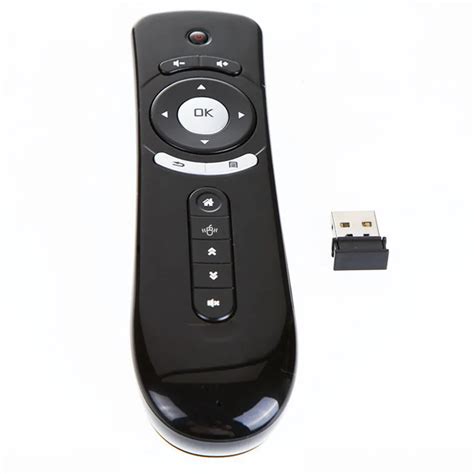 Gyroscope Mini Fly Air Mouse T2 2.4G Wireless 3D Remote Sensing Air Mouse factory price 20pcs ...