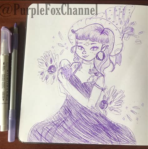 Purple Pen Sketch! | Pen sketch, Purple pen, Original art