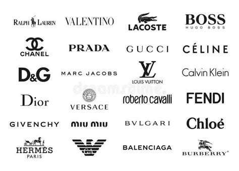 Download Fashion brands logos editorial photo. Illustration of elegance ...