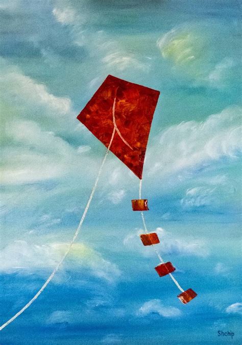 Red kite Painting | Red kite, Kite, Painting