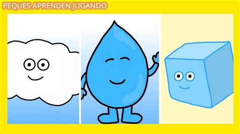 Estados del agua para niños Líquido, sólido, gaseoso Video de Peques Aprenden Jugando - YouTube