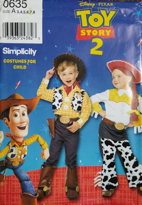 Toy Story 2 Costumes Pattern Woody & Jessie in | Etsy