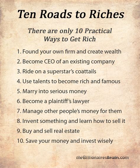 Road to riches, How to get rich, Business motivation