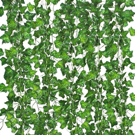 Buy 12 Pack Fake Vines for Room Decor Artificial Ivy Garland with Clip Green Flowers Hanging s ...