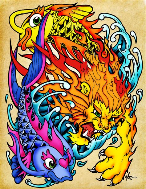 Pisces VS Leo Tat by vicrosman on DeviantArt