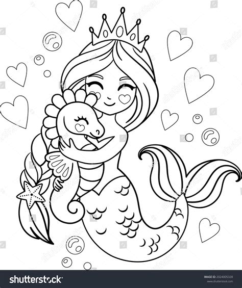 5,701 imágenes de Mermaid coloring book - Imágenes, fotos y vectores de stock | Shutterstock