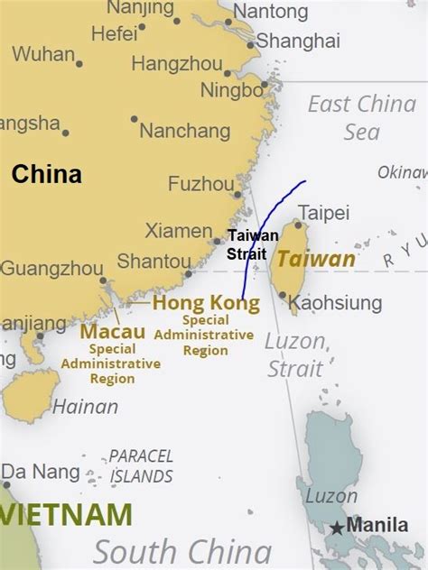 Taiwan Strait Map Location