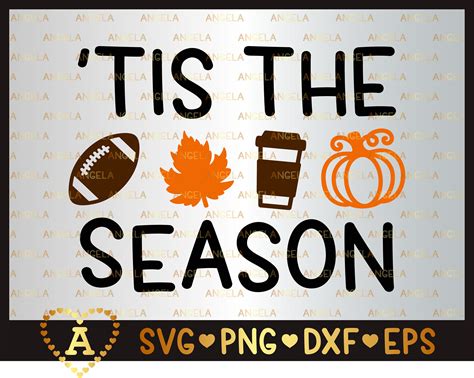 Tis The Season Svg Fall Svg Pumpkin Svg Football Svg | Etsy