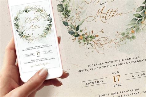 Invitations Fully Editable Invite with Picture Simple Template Digital ...