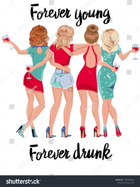 4 Girls Drinking: Over 440 Royalty-Free Licensable Stock Illustrations & Drawings | Shutterstock