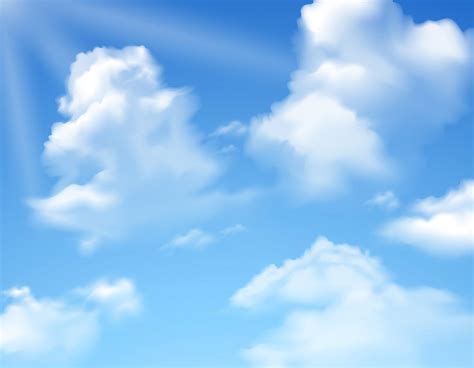 Sky with clouds 445123 Vector Art at Vecteezy