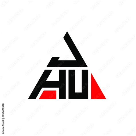 JHU triangle letter logo design with triangle shape. JHU triangle logo design monogram. JHU ...