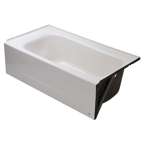 American Standard Cambridge 5 ft. Right Hand Drain Rectangular Apron Front Bathtub in White-2461 ...