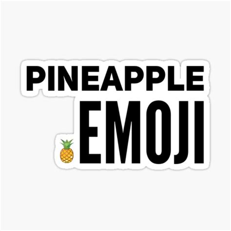 "Pineapple Emoji" Sticker by tropicalrocket | Redbubble