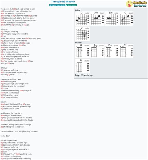 Hợp âm: Through the Window - cảm âm, tab guitar, ukulele - lời bài hát | chords.vip