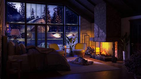 Blizzard Sounds for Sleeping, Relax | Wood Cabin | Heavy Snowstorm with Crackling Fireplace ...