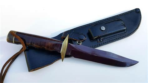 Rare Vietnam War MACV-SOG Red Blade SOG Knife aka Plum Blade with engraved SF Crest and 5th ...