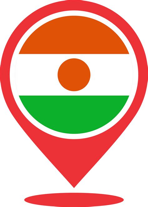 Niger flag pin map location 22110253 PNG