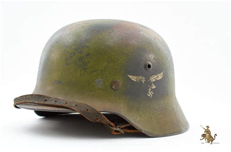 Original WWII M40 Luftwaffe Normandy Camo Helmet - Epic Artifacts