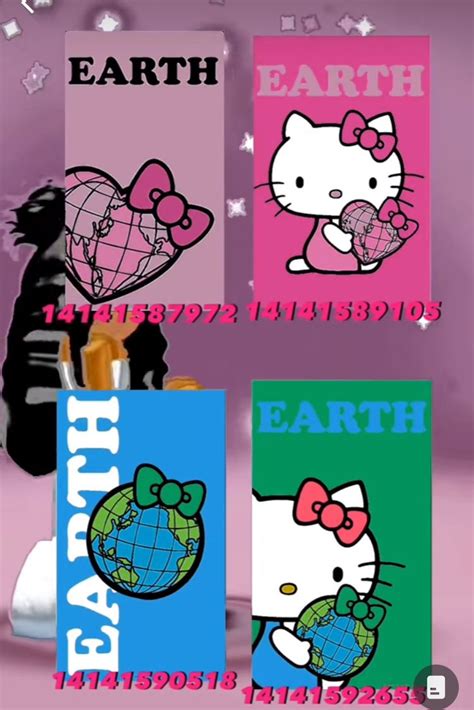 Not mine‼️ | Bloxburg decals codes aesthetic, Bloxburg decals codes wallpaper, Hello kitty rooms