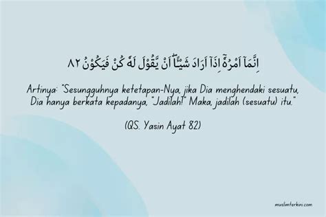 Surat Yasin Ayat 82 Beserta Artinya, Tentang Sifat Allah Iradat Yaitu ...