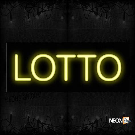 Lotto in yellow Neon Sign - NeonSign.com