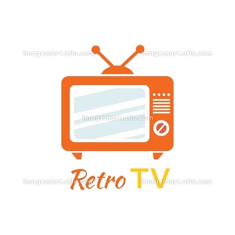 Retro tv logo design flat icon. Vintage tv, old tv, retro television ...