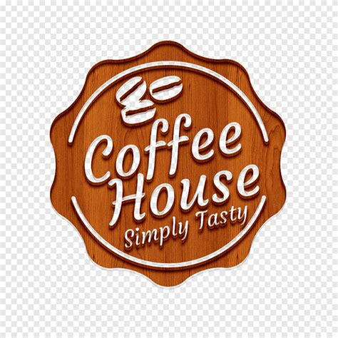 Coffee House logo, Logo Coffee Mockup, Coffee logo display prototype, brown, label png | PNGEgg