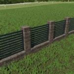 RUSTIC BRICK AND METAL FENCE V1.0.0.1 – FS22 mod