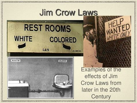 PPT - The End of Reconstruction and the Rise of Jim Crow Laws PowerPoint Presentation - ID:4010383