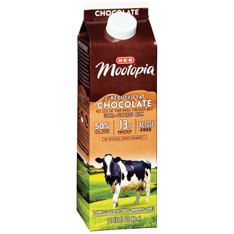 H-E-B MooTopia Lactose Free Chocolate Reduced Fat 2% Milk - Shop Milk ...