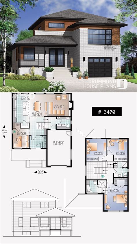 Modern House Floor Plans, Sims House Plans, Contemporary House Plans ...