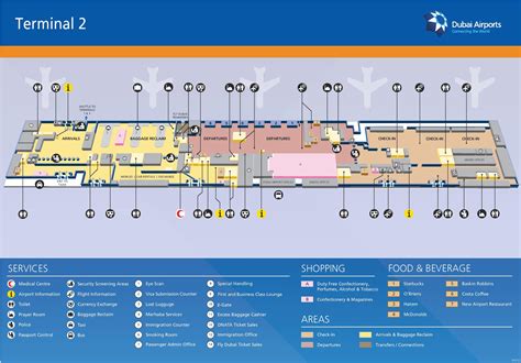 Dubai Airport terminal 2 map - Ontheworldmap.com