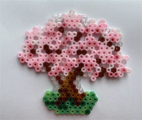 Cherry blossom tree perler beads in 2022 | Perler beads designs, Melt ...