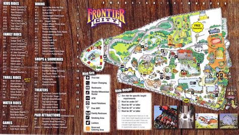 Frontier City - 2015 Park Map