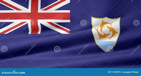 Flag of Anguilla stock illustration. Illustration of flag - 7114970