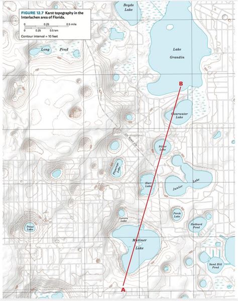 Solved Look at the map of the Interlachen area in Florida | Chegg.com