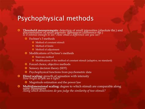 PPT - Psychophysics PowerPoint Presentation, free download - ID:2055611