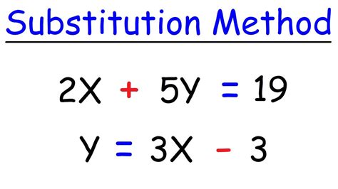 Substitution Method For Solving Systems of Linear Equations, 2 and 3 ...