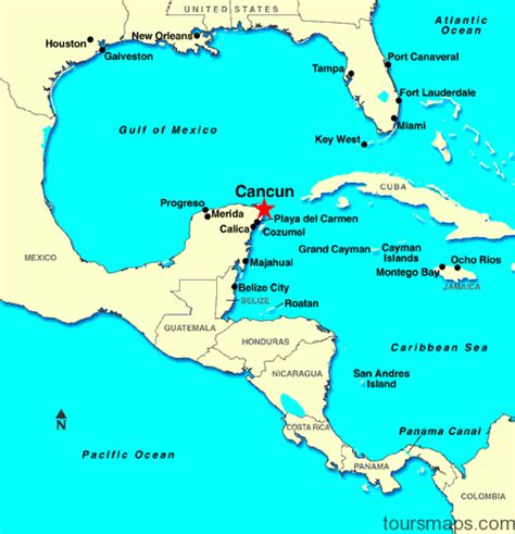 Map of Cancun Mexico - ToursMaps.com