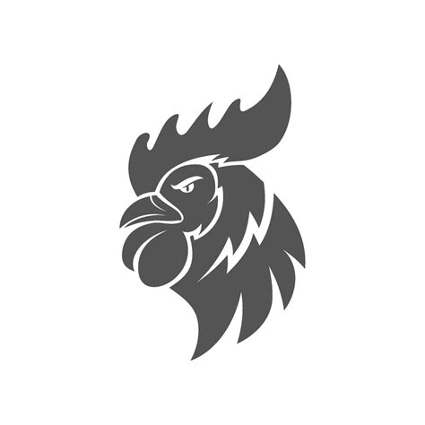 Chicken Rooster Head Mascot Animal Template Silhouette Isolated 2260637 ...