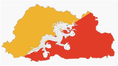 Bhutan Flag Map