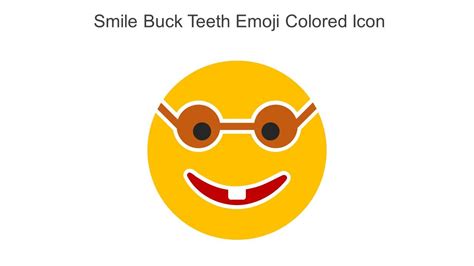 Smile Buck Teeth Emoji Colored Icon In Powerpoint Pptx Png And Editable Eps Format